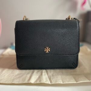 Tory Burch black leather shoulder bag